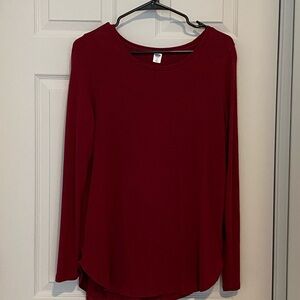 Old Navy Deep Red Long Sleeve Tee